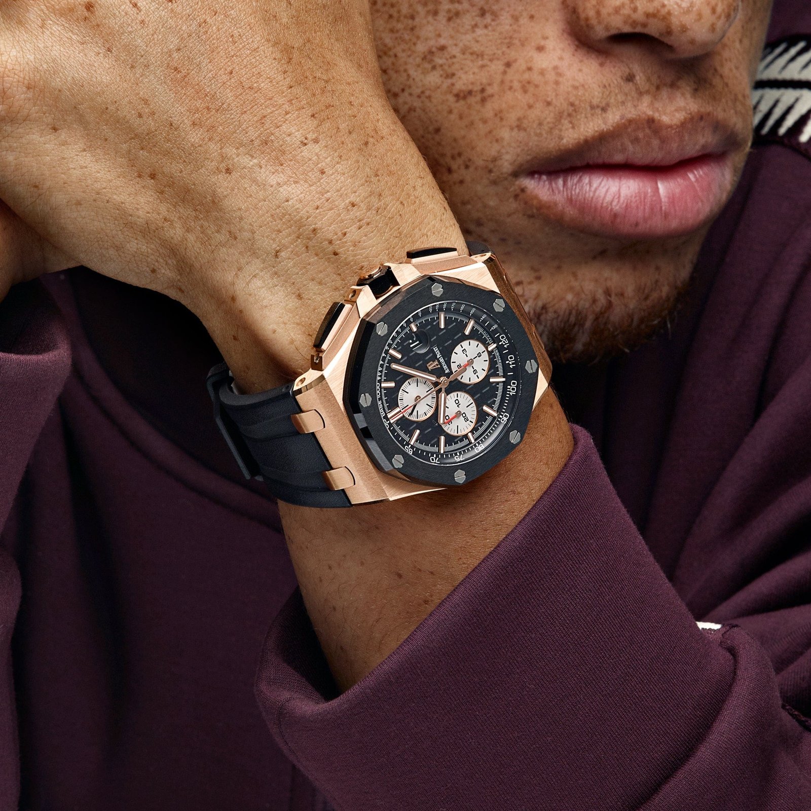 Audemars P1g*et Royal Oak Offshore 26400RO.OO.A002CA.01 Chronograph Rose Gold Black Dial (2012)