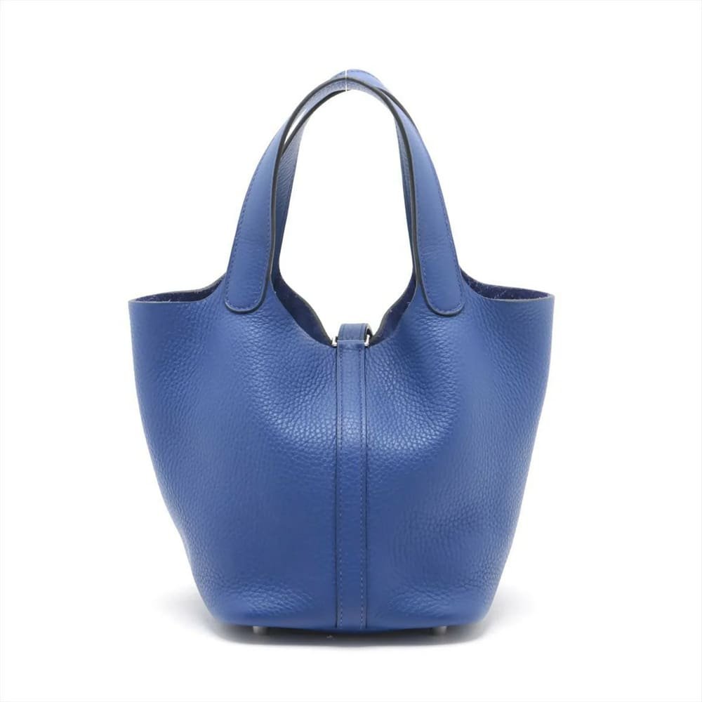 H**me5 Taurillon Clemence Picotin 18 Bleu Royal with Palladium Hardware